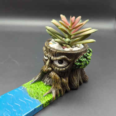 Fujima Tree Man Incense Burner w/ Faux Plant - 12.5